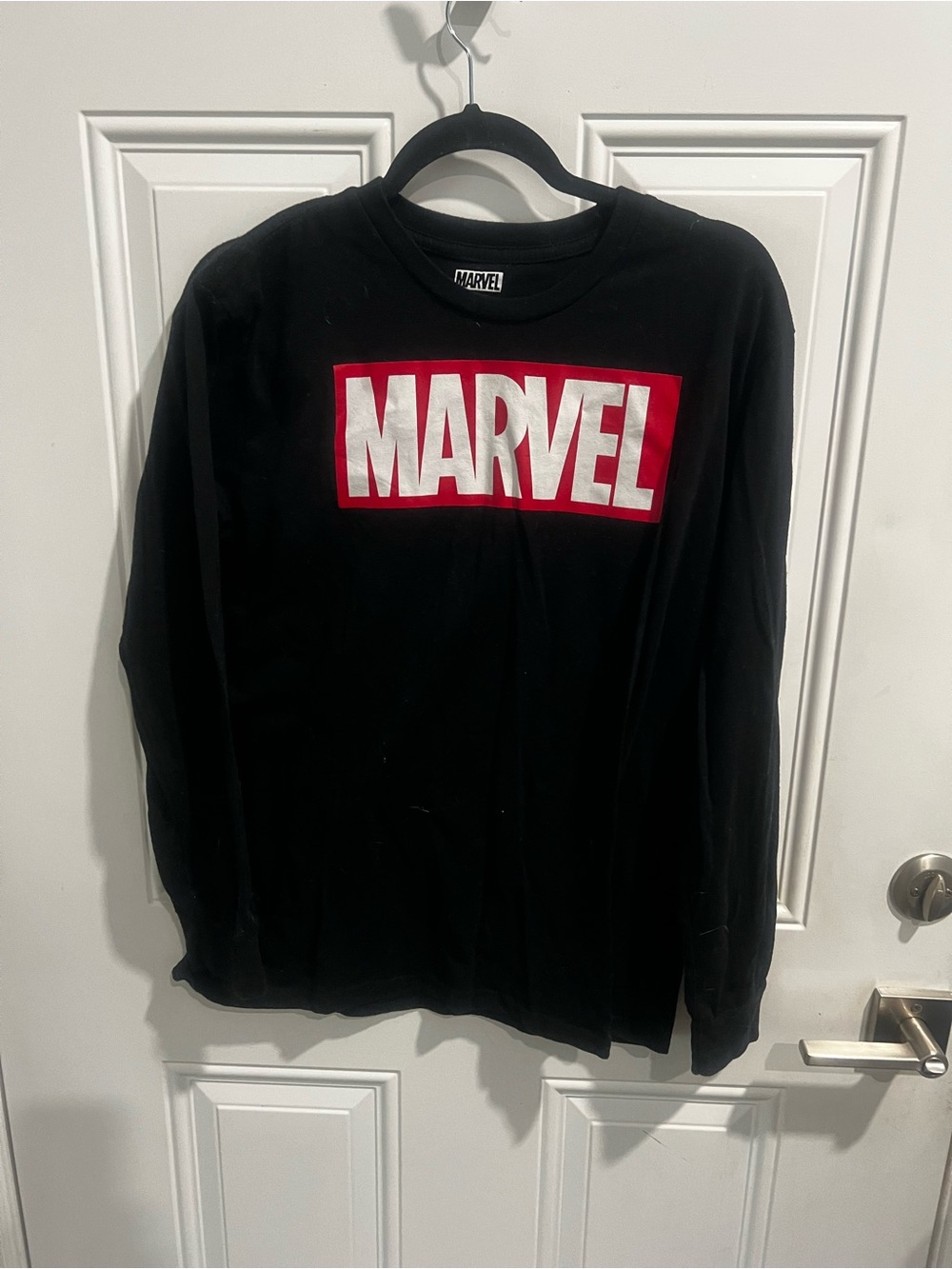 Marvel Black Tee with White Logo